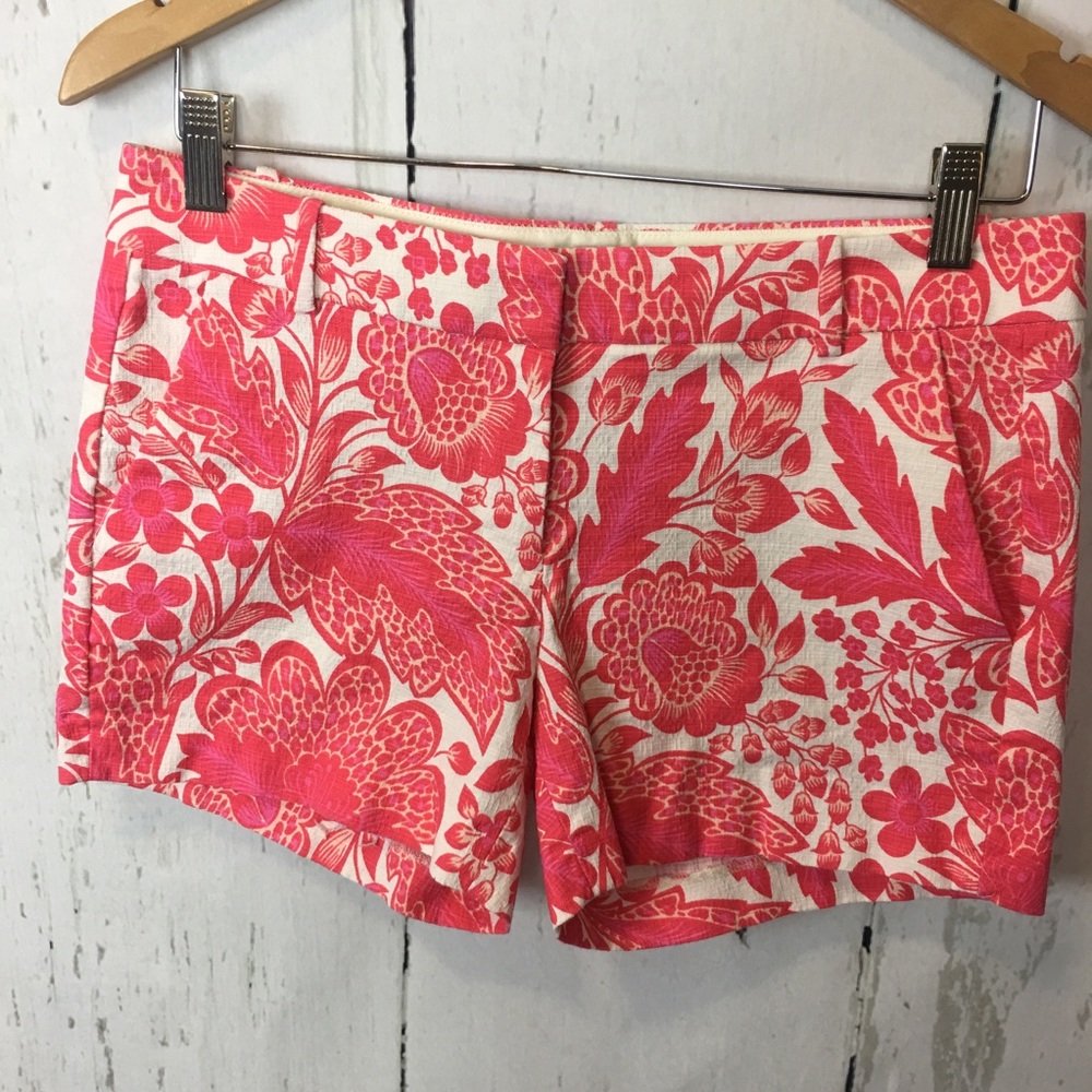 J. Crew Shorts Size 4 Floral Print - Pink